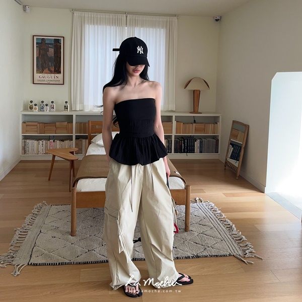 夏季浪漫平口上衣